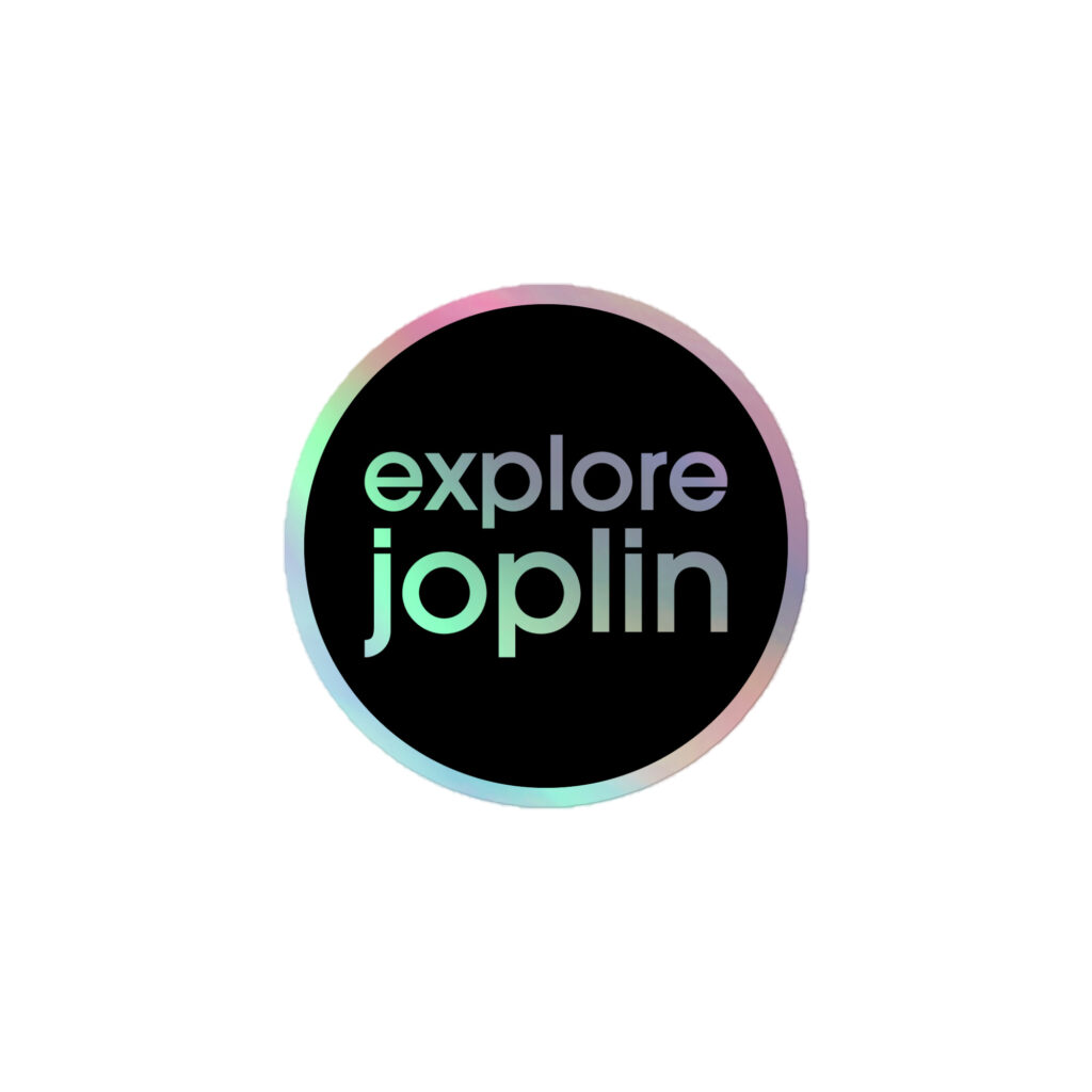 Explore Joplin logo holographic sticker